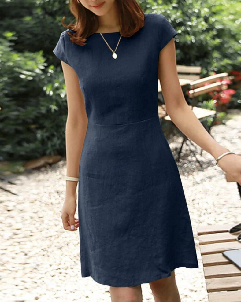 Elegantes sommerkleid mit zarten armeln