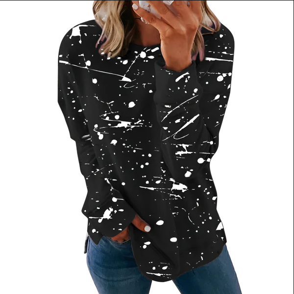 Daphne | lebendiges langärmeliges batik-Top