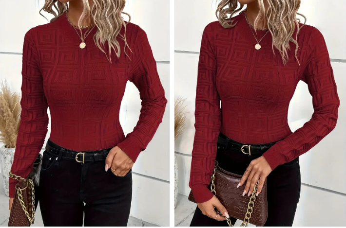 Holga - elegantes stricktop mit muster