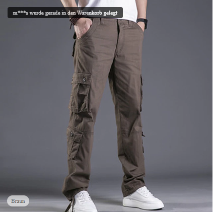 David – stylische cargohose für herren