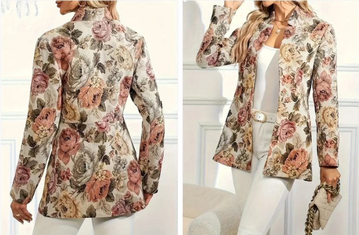 Vintage-blazer mit blumen von Remy