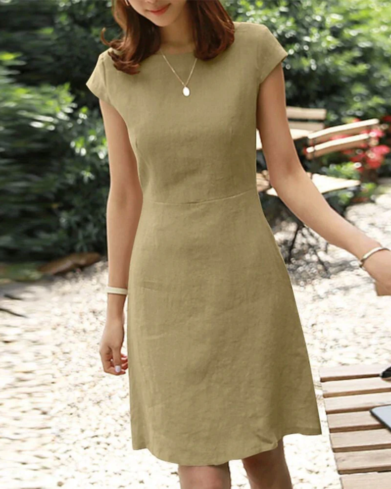 Elegantes sommerkleid mit zarten armeln