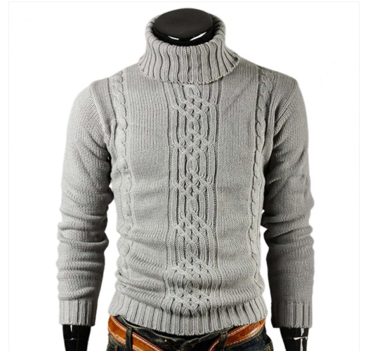 Rollkragenpullover aus baumwolle mit zopfmuster - Lucian