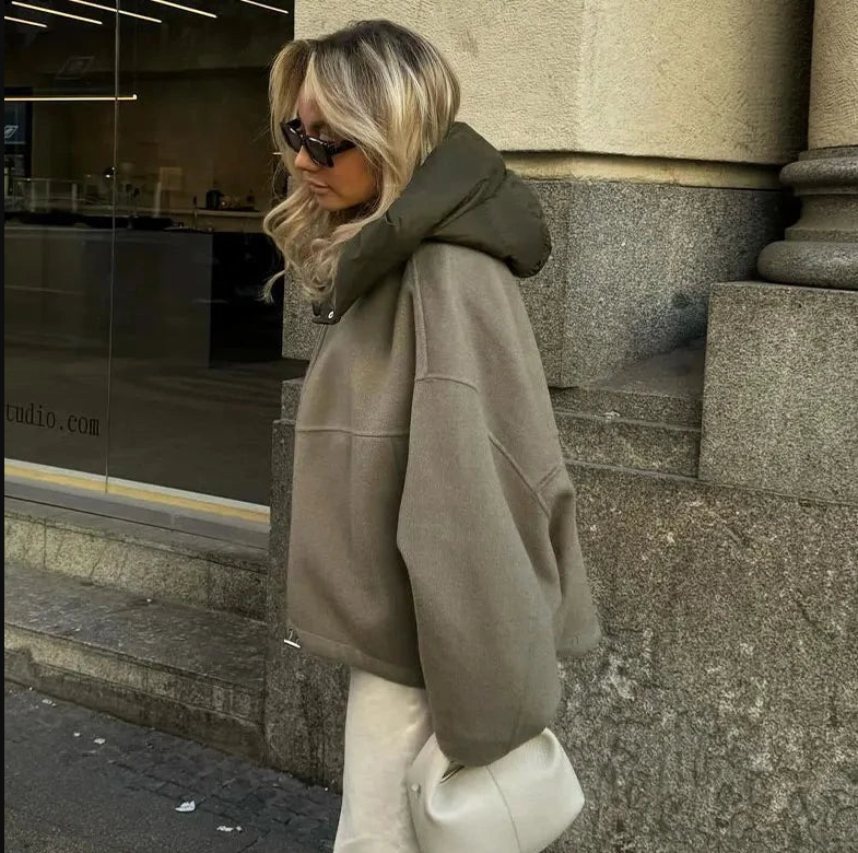 Matilda - lässige lockere damenjacke mit kapuze