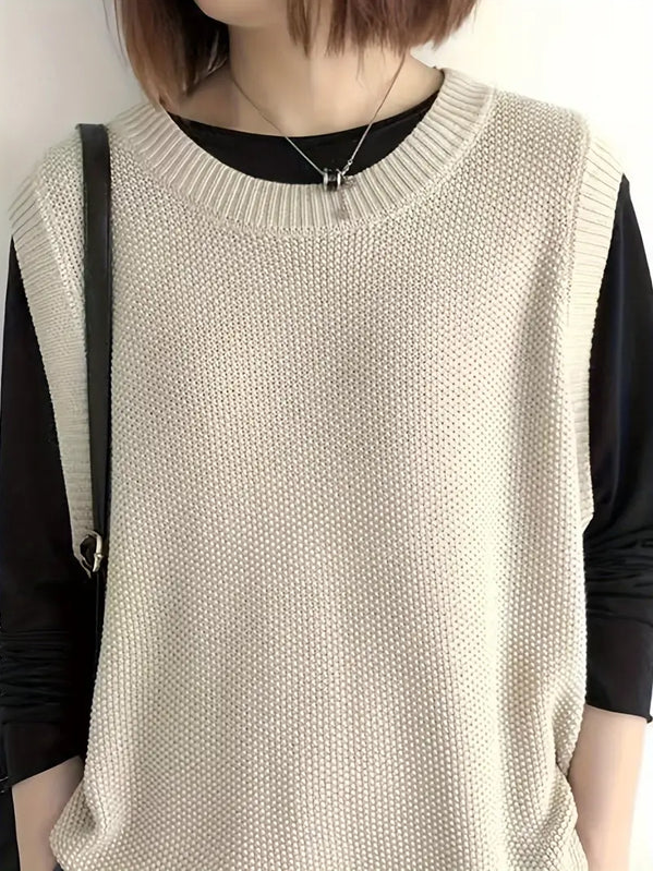 Mia - pullover mit rundhalsausschnitt