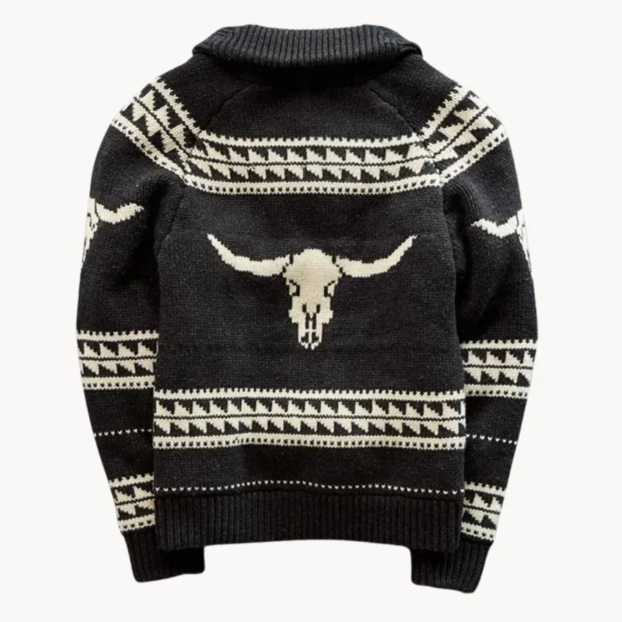 Buffalo - robuste und raffiniert gestaltete pulloverjacke für herren