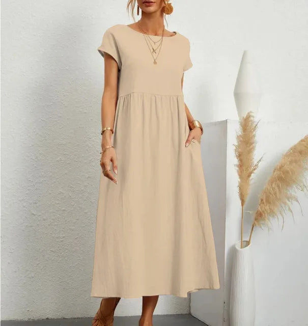 Schwarzes freizeit-maxikleid - Lena