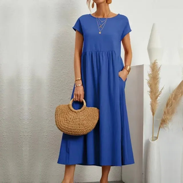 Schwarzes freizeit-maxikleid - Lena