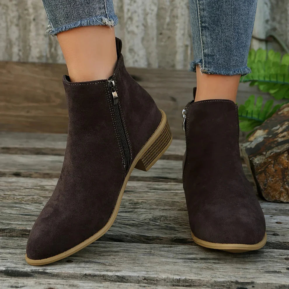 Elegante damen-ankle-boots mit reißverschluss – damen