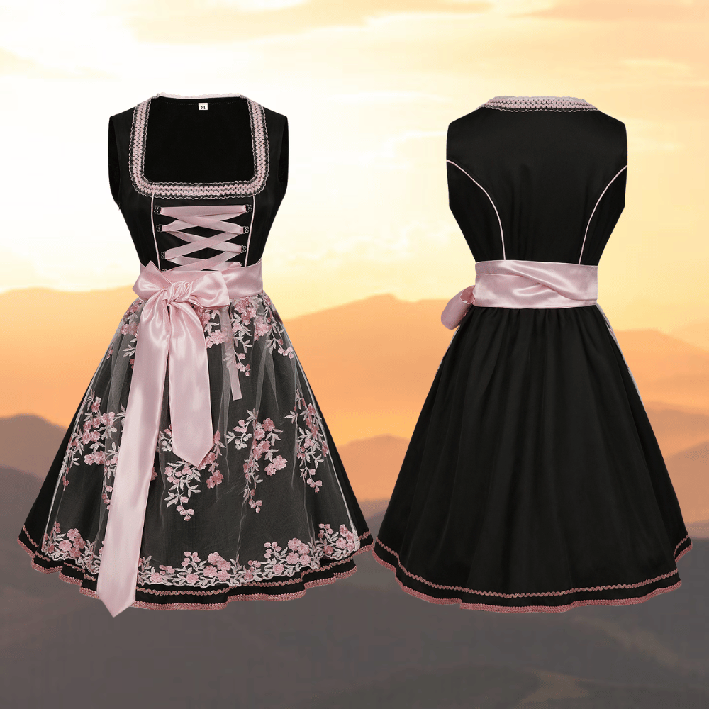 Rosa Einzigartige Tracht für Damen mit Schürze und Bluse