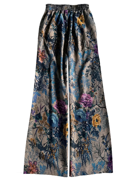 Jessica | lässige hose mit weitem bein und blumenmuster