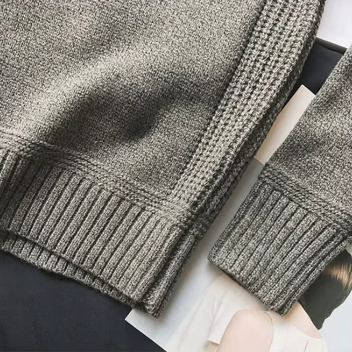 Dennis - warmer pullover mit rundhalsausschnitt