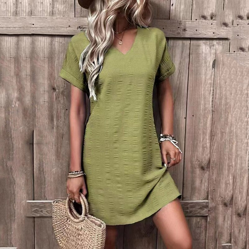 Zoe – olivegrünes sommerkleid