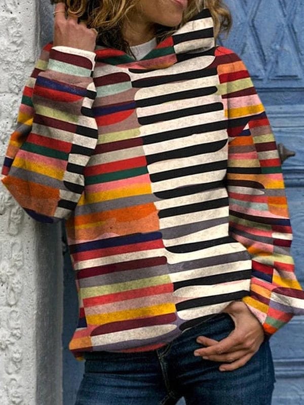 Eva janssen – mehrfarbiger kapuzenpullover