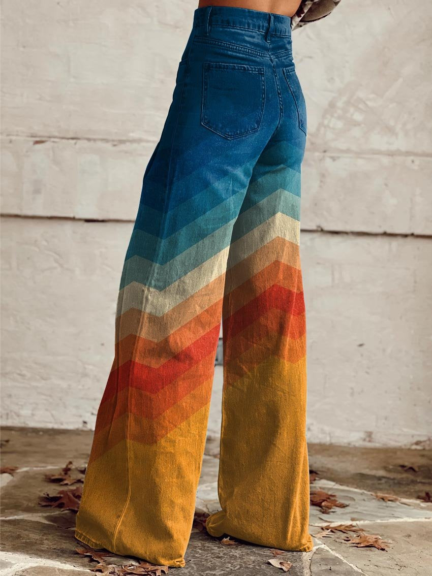 Weite hose mit muster