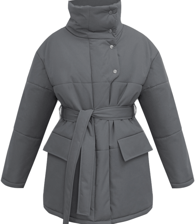 Vintage puffer-bürojacke mit gürtel - zuzanna