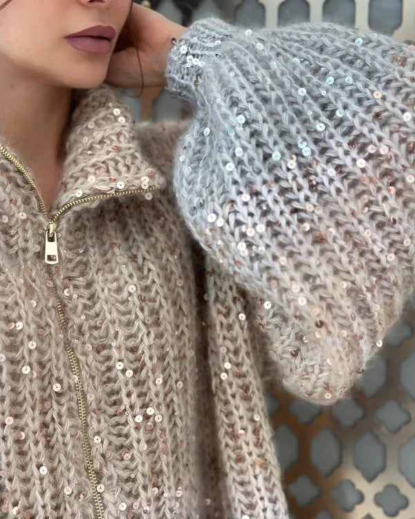 Clara | der elegante, schimmernde seiden-cardigan