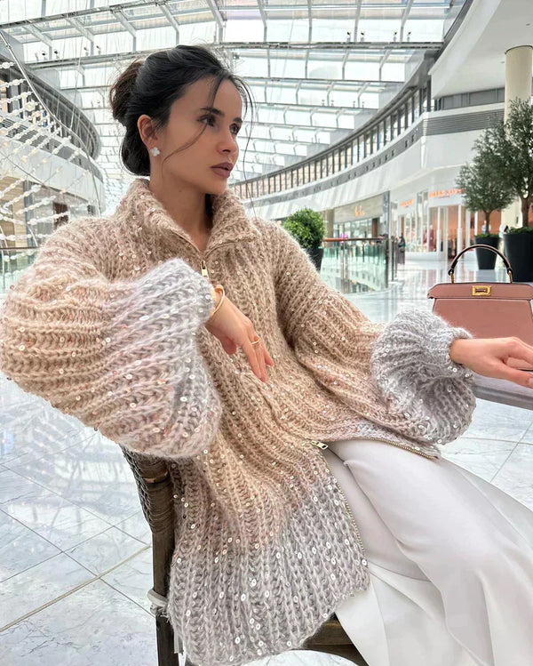 Clara | der elegante, schimmernde seiden-cardigan