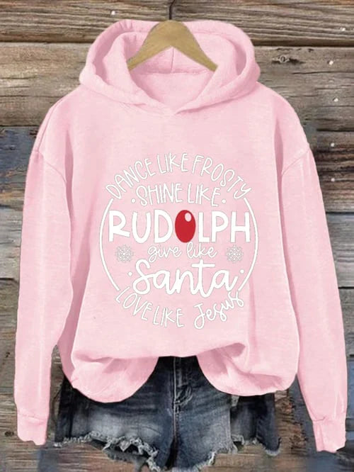 Rudolph - weihnachts-hoodie für damen