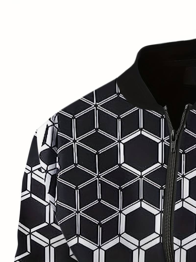 Richard – jacke mit geometrischem muster für herren