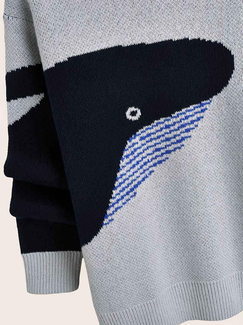 Ignatius – pullover im cartoon-wal-design