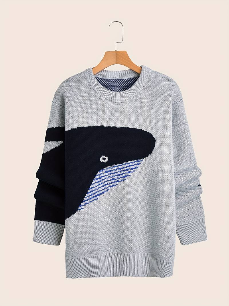 Ignatius – pullover im cartoon-wal-design
