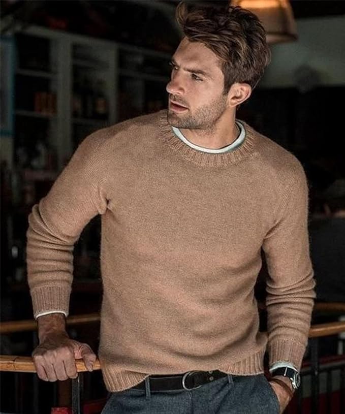 Stylischer baumwoll-pullover für herren (italienisches design)