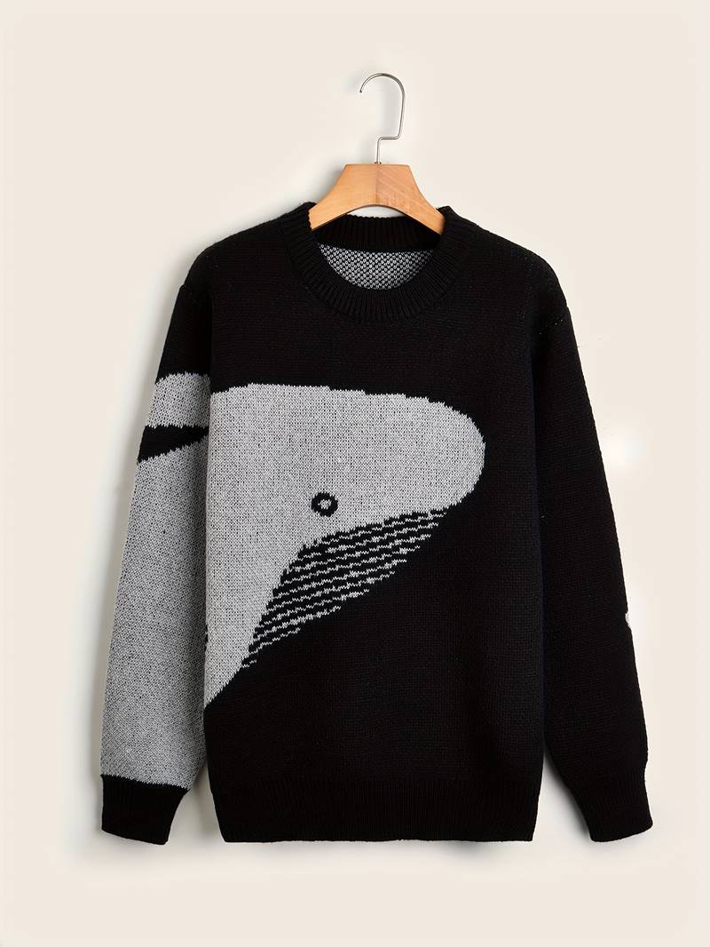 Ignatius – pullover im cartoon-wal-design