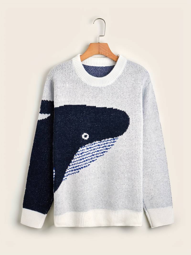 Ignatius – pullover im cartoon-wal-design