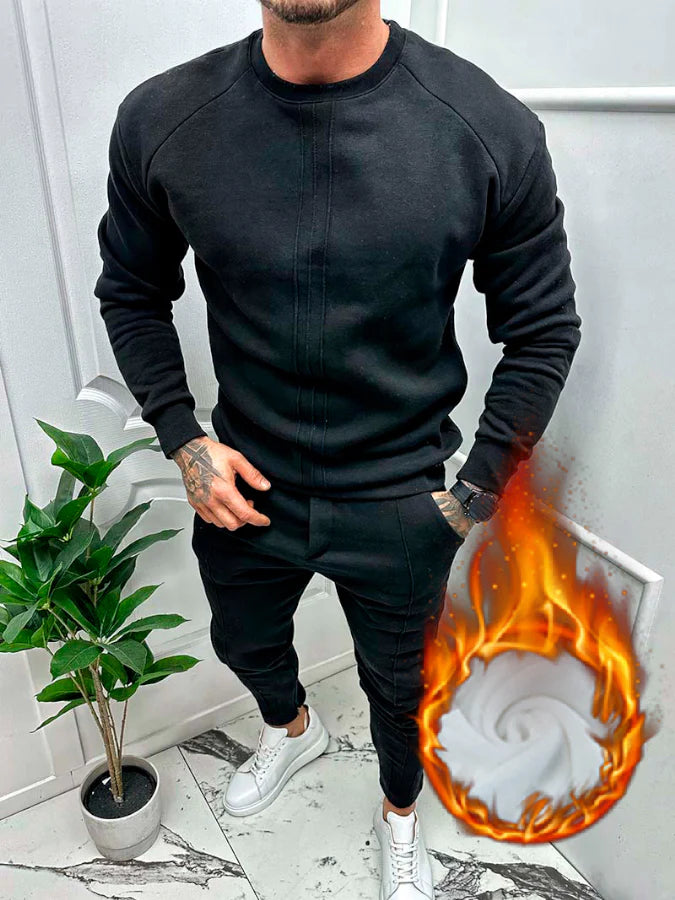 Zachary – warnender schwarzer kapuzen-trainingsanzug