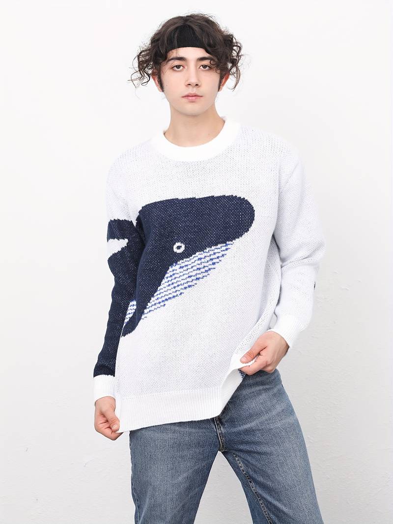 Ignatius – pullover im cartoon-wal-design