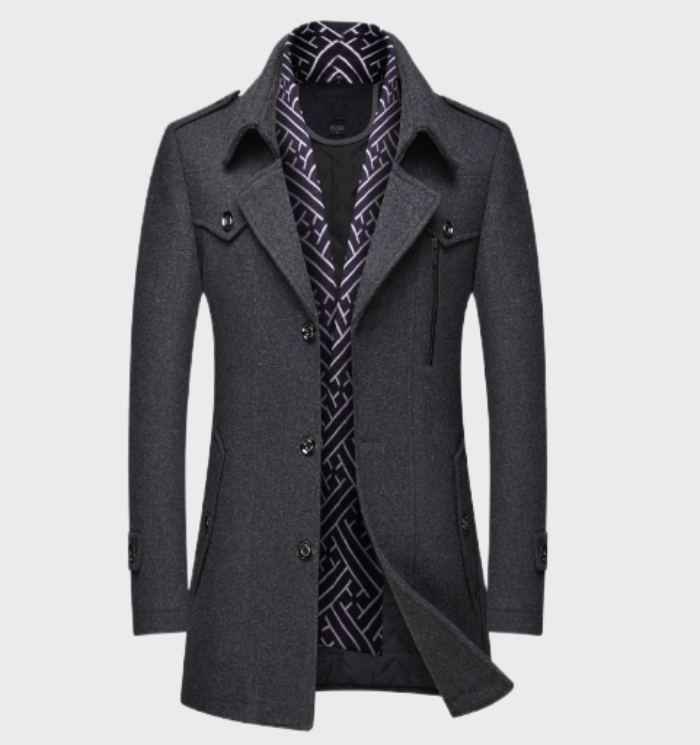 Drake – schlanker und schicker, taillierter langer mantel für herrenjacke