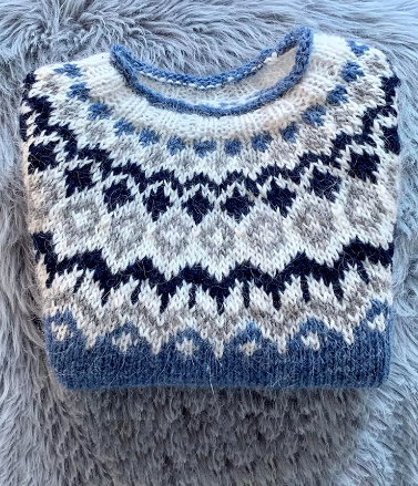 Natalie – isländischer vintage-pullover mit rundhalsausschnitt