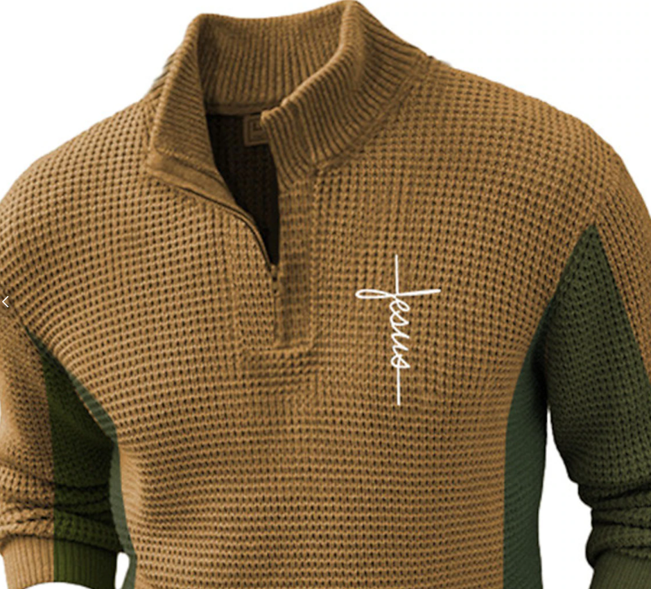 Linus – vintage-viertelreißverschluss für herren