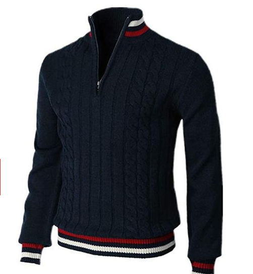 Seraphim – stylischer reibverschlusspullover für herren (italienisches design)