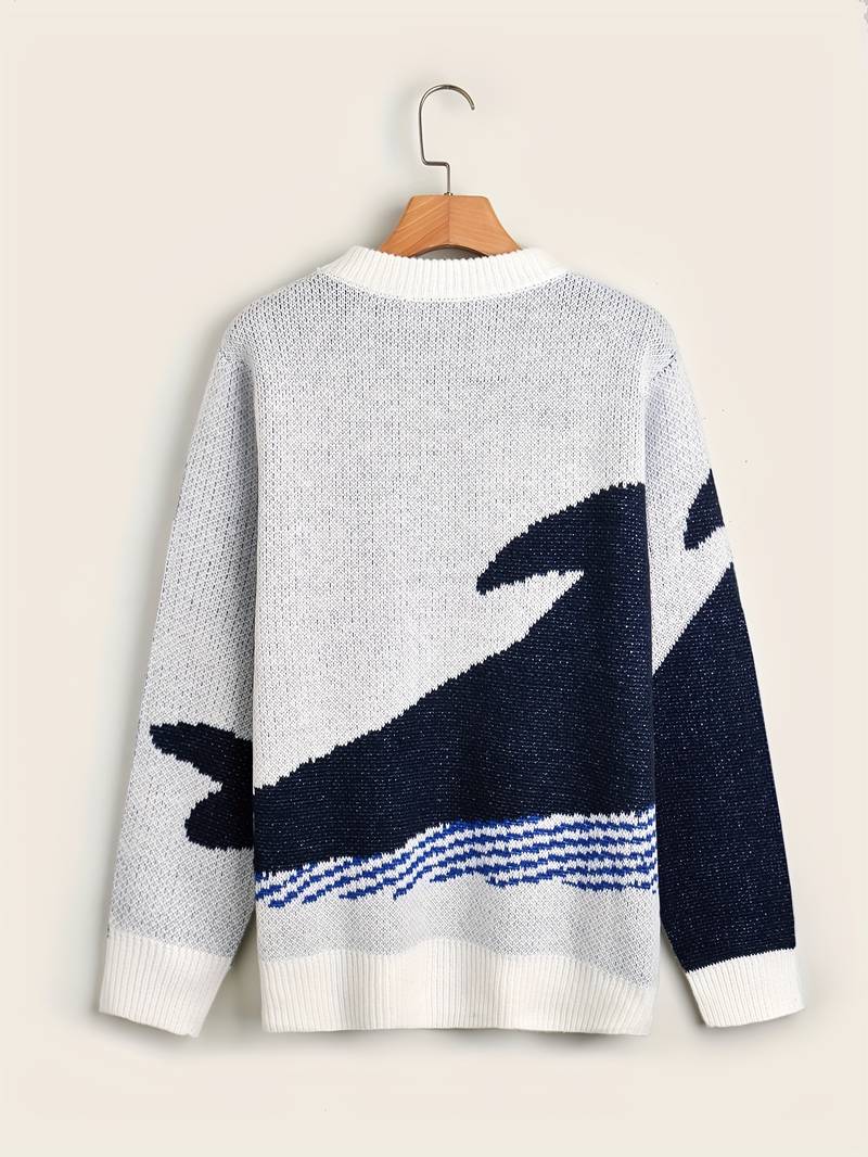 Ignatius – pullover im cartoon-wal-design