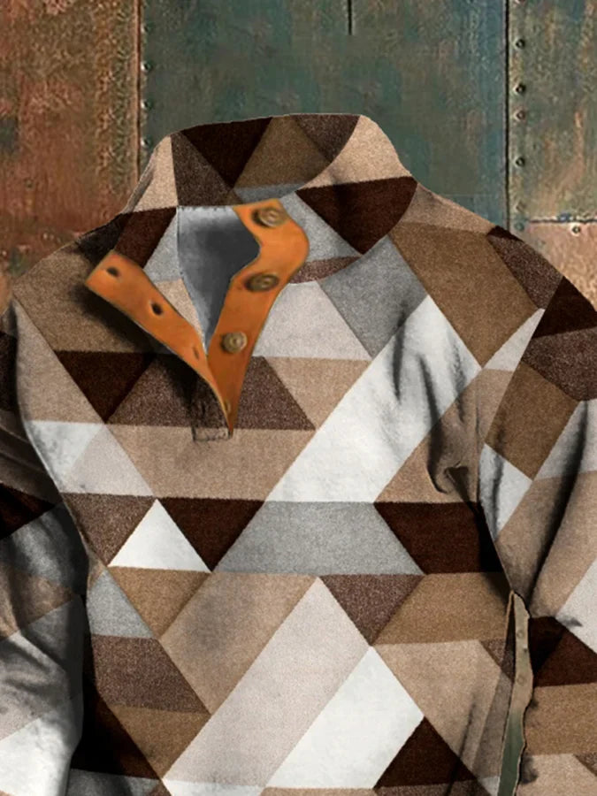 Ian – lässiger geometrischer retro-pullover