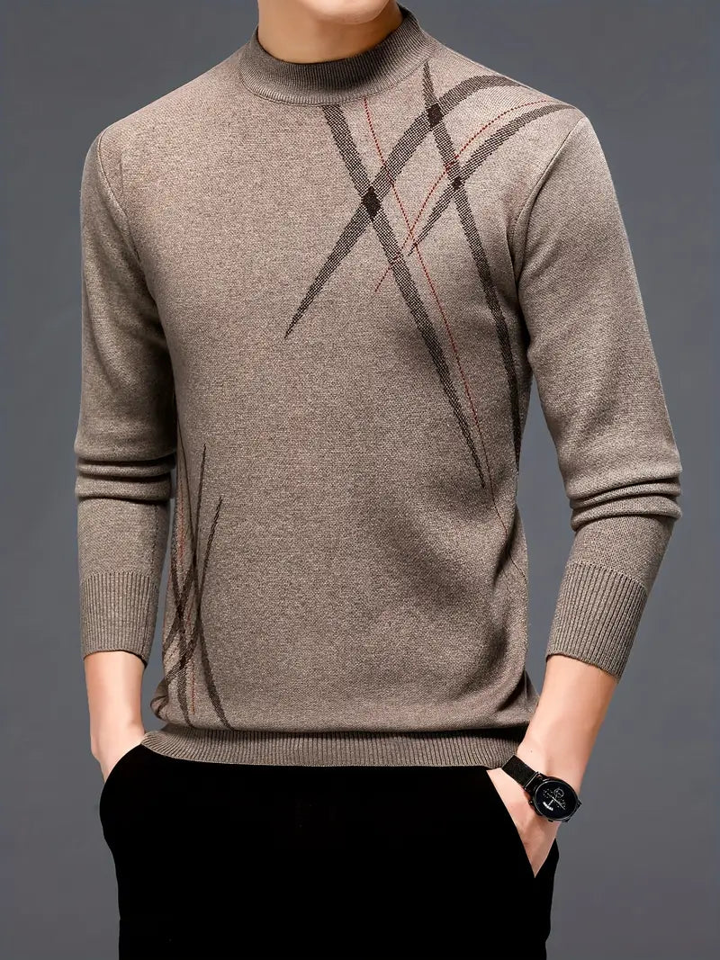 Hayden – stilvoller pullover mit geometrischem muster für herren