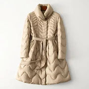 Seraphina – stylische lange daunenjacke