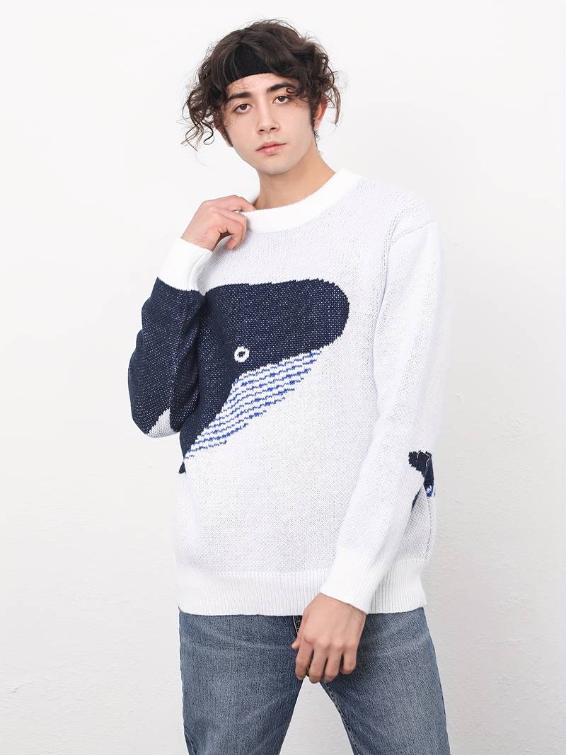Ignatius – pullover im cartoon-wal-design