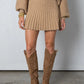 Elegantes set aus plissee-pullover und rock - jayline