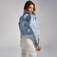 Mary - damen jeansjacke im destroyed-look