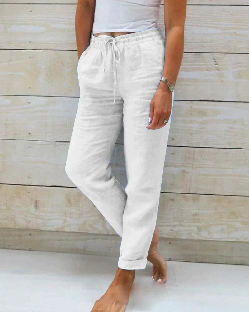 Stacy - stylische leinen hose für frauen