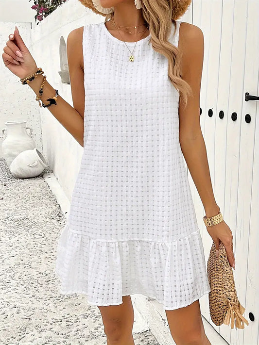 Addison – elegantes kleid mit rundhalsausschnitt