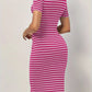 Chloe – elegantes, figurbetontes streifenkleid