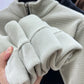 Premium alpaka-fleece-pullover mit halbem reißverschluss