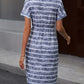 Elizabeth – gestreiftes kleid mit kordelzug in der taille