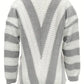 Grace – gestreifter pullover mit v-ausschnitt