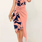 Stella – elegantes florales kleid mit rundhalsausschnitt