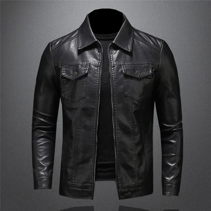 Stylische herrenjacke aus leder